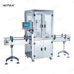 Machine automatique de sertissage et d'étiquetage de boîtes de conserve en métal