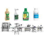Ligne automatique de remplissage, de bouchage et d'étiquetage d'engrais liquides pour pesticides