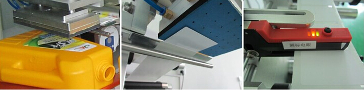 Machine d'étiquetage de sacs en plastique semi-automatique pour sacs à bec verseur pour surfaces planes