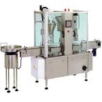 Machine de remplissage et de capsulage automatique de bouteilles de poudre pharmaceutique rotative
