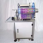 Machine d'étiquetage semi-automatique pour drapeaux de saucisses, étiquettes autocollantes pliantes